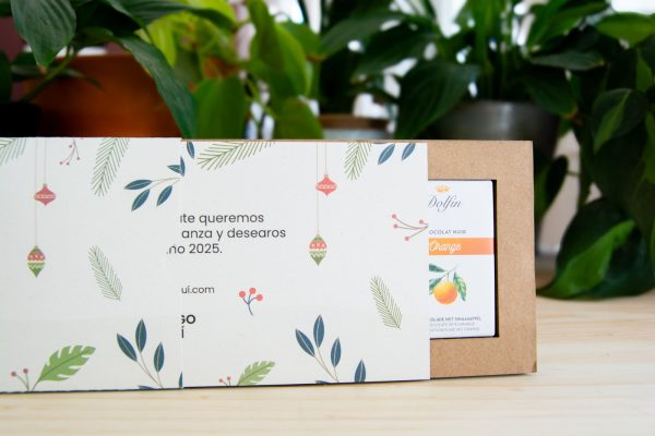 Coffret chocolat personnalisé avec 4 mini-tablettes