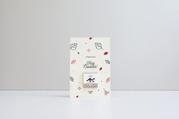 3_Carte de vœux papier écologique carré chocolat bio 4g_XOC10-C