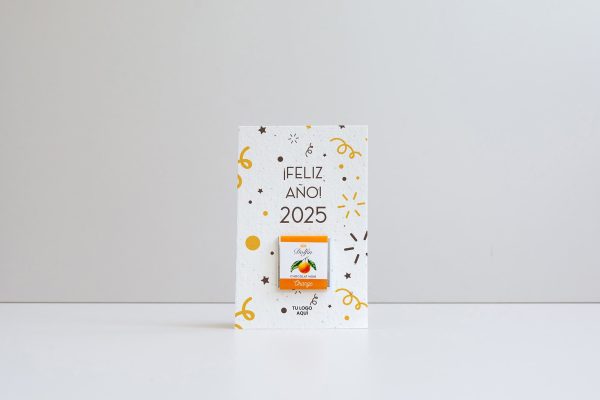 5_Carte de vœux carré chocolat bio sur papier ensemencé_XOC10-D