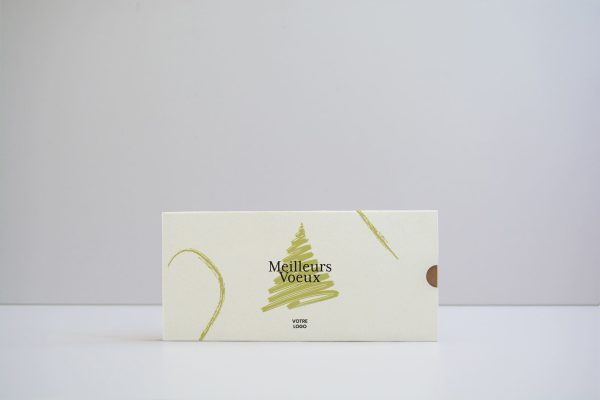 Cadeau d'entreprise chocolaté avec 4 tablettes personnalisées