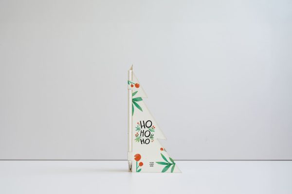 Crayon éco-responsable et carte sapin à personnaliser