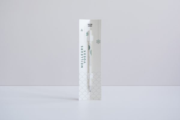Crayon en papier avec blister personnalisable