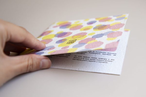 3Carte diptyque en papier ensemencée à planter 280 x 140