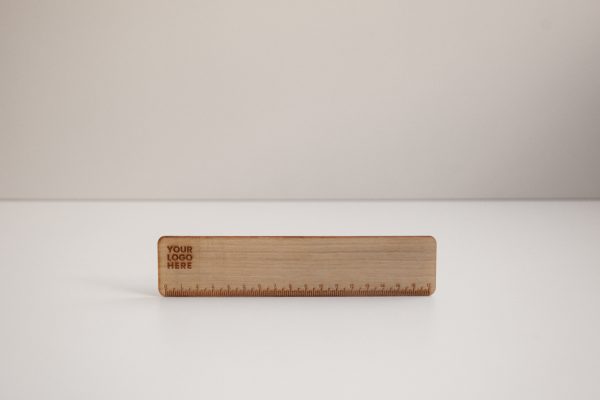 Règle en bois naturel + dépliant en papier végétal