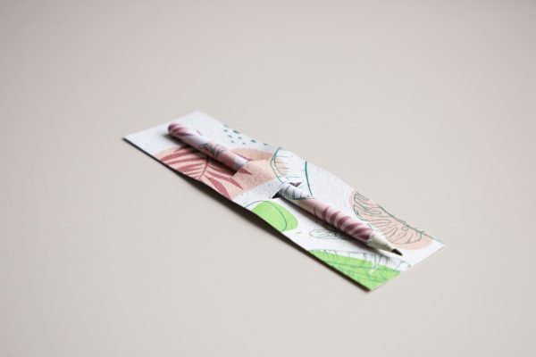 Crayon et marque-page plantables et biodégradables