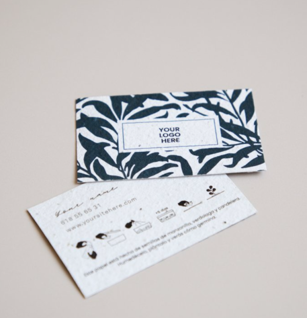 carte-de-visite-écologique-en-papier-ensemencé