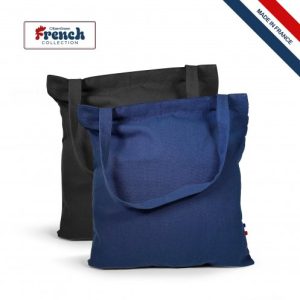 Totebag coton bio noir anses assorties