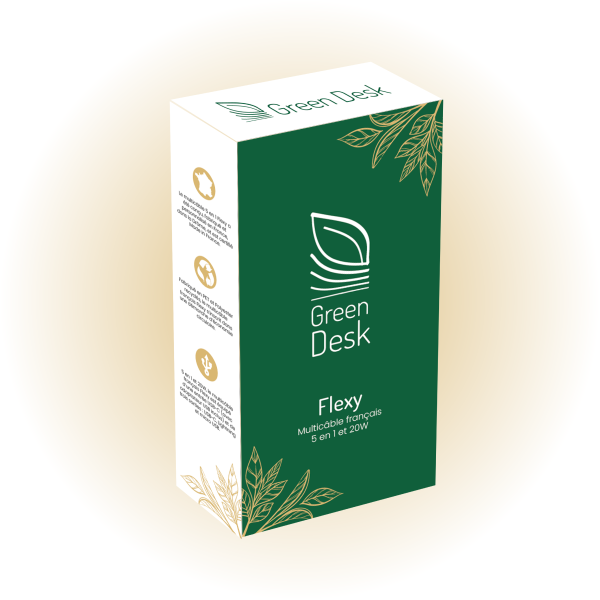 Green Desk - Flexy - Emballage standard - Fond doré