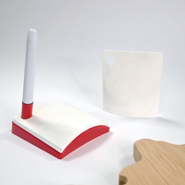 Green Desk - Pop Note - Rouge fond blanc