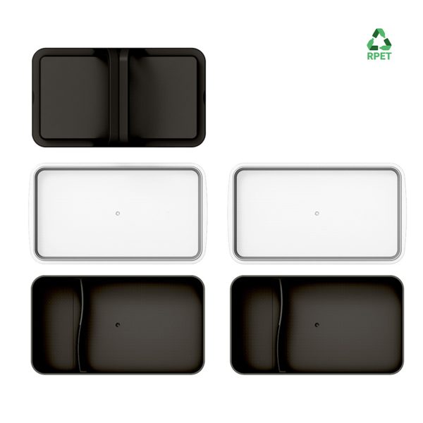 Boîte repas recyclable et design noir
