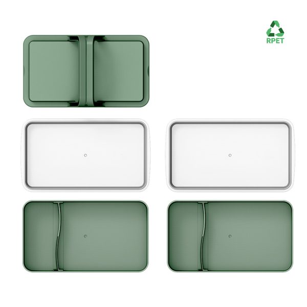 Vue intérieure des compartiments vert
