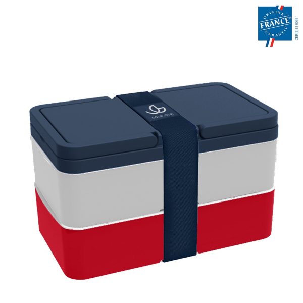 Boîte repas GOODJOUR tricolore fermée